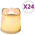Vidaxl bougies lectriques sans flamme  led 25 pcs blanc chaud