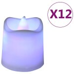 Vidaxl bougies lectriques sans flamme  led colores 12 pcs