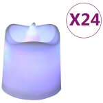 Vidaxl bougies lectriques sans flamme  led colores 24 pcs