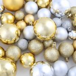 Vidaxl boules de nol 100 pcs argent / dor