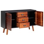 Vidaxl buffet 110x35x70 cm bois d'acacia massif et mdf Vidaxl buffet 110x35x70 cm bois d'acacia massif et mdf
