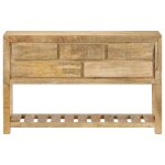 Vidaxl buffet 120 x 30 x 75 cm bois de manguier massif