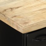 Vidaxl buffet 140x38x76 cm bois de manguier brut