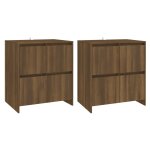 Vidaxl buffets 2 pcs chêne marron 70x41x75 cm aggloméré Vidaxl buffets 2 pcs chêne marron 70x41x75 cm aggloméré