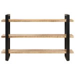 Vidaxl buffet avec 3 étagères 120x40x75 cm bois de manguier brut Vidaxl buffet avec 3 étagères 120x40x75 cm bois de manguier brut