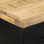 Vidaxl buffet avec 3 tiroirs et 2 portes bois de manguier brut