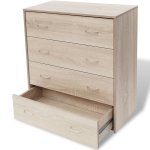 Vidaxl buffet avec 4 tiroirs 60 x 30, 5 x 71 cm couleur de chne