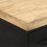 Vidaxl buffet 47x35x76 cm bois de manguier brut