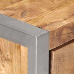 Vidaxl buffet 60x35x72 cm bois de manguier brut