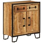 Vidaxl buffet 65 x 30 x 70 cm bois de manguier massif