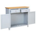 Vidaxl buffet 90x33, 5x83 cm bois de chne massif