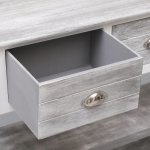 Vidaxl buffet antique gris 115 x 30 x 76 cm bois