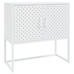 Vidaxl buffet blanc 75x35x75 cm acier