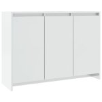 Vidaxl buffet blanc brillant 102x33x75 cm agglomr