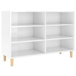 Vidaxl buffet blanc brillant 103, 5x35x70 cm agglom�r�