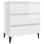 Vidaxl buffet blanc brillant 60x35x69 cm agglom�r�