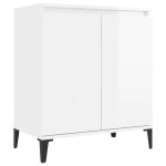Vidaxl buffet blanc brillant 60x35x70 cm agglomr