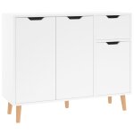 Vidaxl buffet blanc brillant 90x30x72 cm agglom�r�