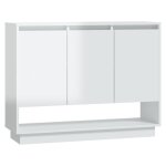 Vidaxl buffet blanc brillant 97x31x75 cm agglomr