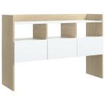 Vidaxl buffet blanc et chne sonoma 105x30x70 cm agglomr