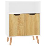 Vidaxl buffet blanc et chne sonoma 60x30x72 cm agglomr