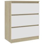 Vidaxl buffet blanc et sonoma 60x33, 5x76 cm aggloméré Vidaxl buffet blanc et sonoma 60x33, 5x76 cm aggloméré