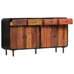 Vidaxl buffet bois de r�cup�ration solide 140 x 35 x 76 cm