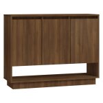 Vidaxl buffet chne marron 97x31x75 cm agglomr