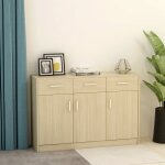 Vidaxl buffet chne sonoma 110x30x75 cm agglomr