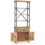 Vidaxl buffet avec étagères en bois de manguier massif 65x30x180 cm Vidaxl buffet avec étagères en bois de manguier massif 65x30x180 cm