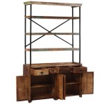 Vidaxl buffet avec étagères bois de récupération massif 120x35x200 cm Vidaxl buffet avec étagères bois de récupération massif 120x35x200 cm