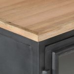 Vidaxl buffet gris 100x30x70 cm bois d'acacia massif