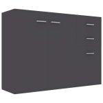Vidaxl buffet gris 105x30x75 cm agglomr
