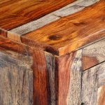 Vidaxl buffet gris 160 x 40 x 75 cm bois de sesham massif Vidaxl buffet gris 160 x 40 x 75 cm bois de sesham massif