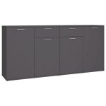 Vidaxl buffet gris 160x36x75 cm aggloméré Vidaxl buffet gris 160x36x75 cm aggloméré