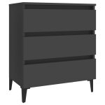 Vidaxl buffet gris 60x35x69 cm agglomr