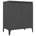 Vidaxl buffet gris 60x35x70 cm agglomr