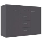 Vidaxl buffet gris 88x30x65 cm agglomr