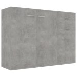 Vidaxl buffet gris bton 105x30x75 cm agglomr