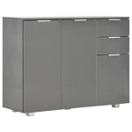 Vidaxl buffet gris brillant 107 x 35 x 76 cm Vidaxl buffet gris brillant 107 x 35 x 76 cm