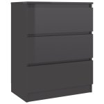 Vidaxl buffet gris brillant 60x33, 5x76 cm agglomr