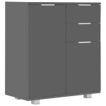 Vidaxl buffet gris brillant 71 x 35 x 76 cm aggloméré Vidaxl buffet gris brillant 71 x 35 x 76 cm aggloméré