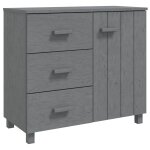 Vidaxl buffet gris fonc� 90x40x80 cm bois de pin solide