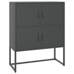 Vidaxl buffet haut anthracite 80x35x100 cm acier