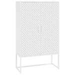 Vidaxl buffet haut blanc 80x35x135 cm acier