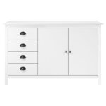 Vidaxl buffet hill range blanc 130x40x80 cm bois de pin solide Vidaxl buffet hill range blanc 130x40x80 cm bois de pin solide