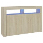 Vidaxl buffet avec lumi�res led ch�ne sonoma 115, 5x30x75 cm