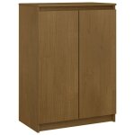 Vidaxl buffet marron miel 60x36x84 cm bois de pin massif