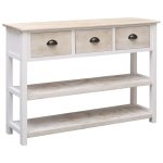 Vidaxl buffet naturel et blanc 115 x 30 x 76 cm bois Vidaxl buffet naturel et blanc 115 x 30 x 76 cm bois