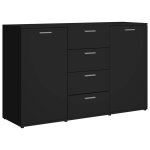 Vidaxl buffet noir 120x35, 5x75 cm agglomr